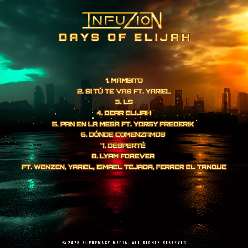 infuzion portada canciones del album days of elijah